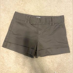 Old navy army green, chino shorts size 6, rolled hem
